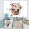 Designart - Bouquet From Meadow Flowers In The Basket - Traditional Canvas Wall Art Print